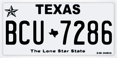 TX license plate BCU7286