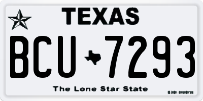 TX license plate BCU7293