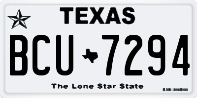 TX license plate BCU7294