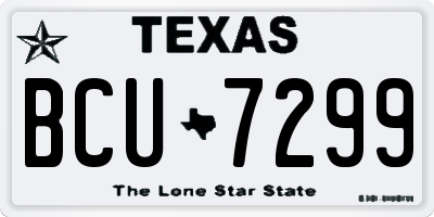 TX license plate BCU7299