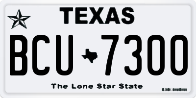 TX license plate BCU7300