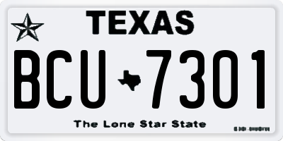 TX license plate BCU7301
