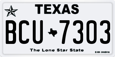 TX license plate BCU7303