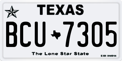 TX license plate BCU7305