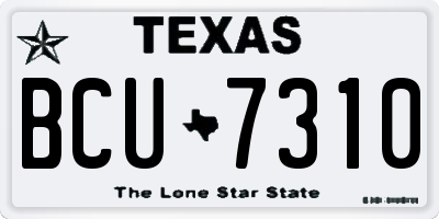 TX license plate BCU7310