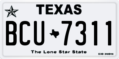 TX license plate BCU7311