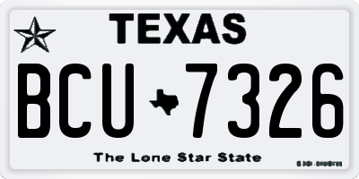 TX license plate BCU7326