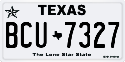 TX license plate BCU7327