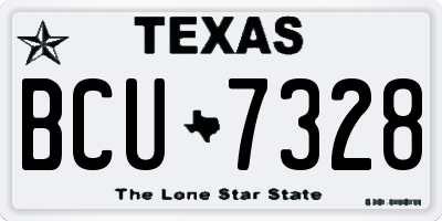 TX license plate BCU7328