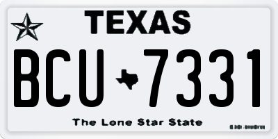 TX license plate BCU7331