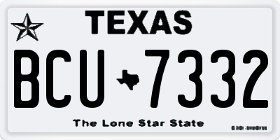 TX license plate BCU7332