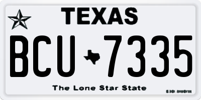 TX license plate BCU7335