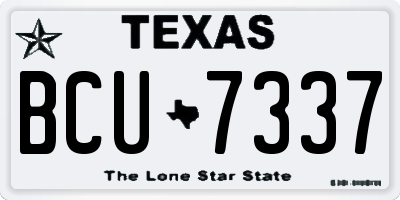 TX license plate BCU7337