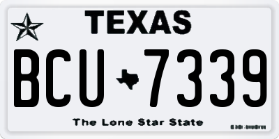TX license plate BCU7339