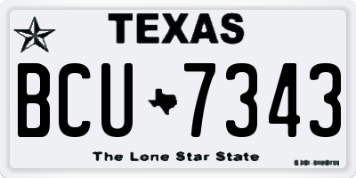 TX license plate BCU7343