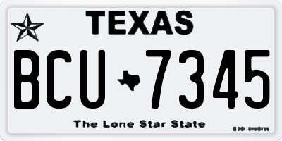 TX license plate BCU7345