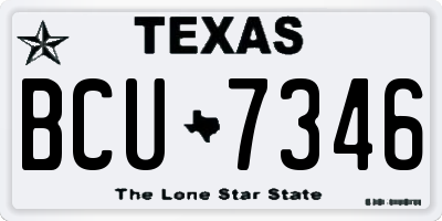 TX license plate BCU7346