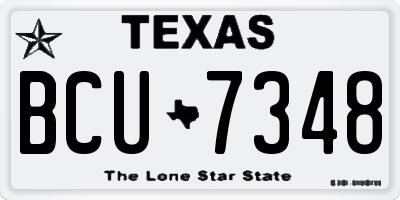 TX license plate BCU7348