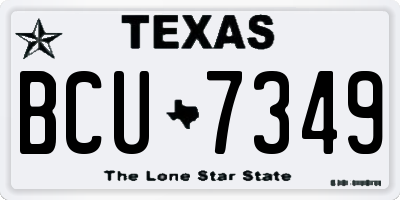 TX license plate BCU7349
