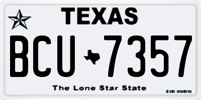 TX license plate BCU7357