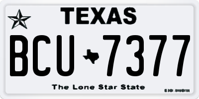 TX license plate BCU7377