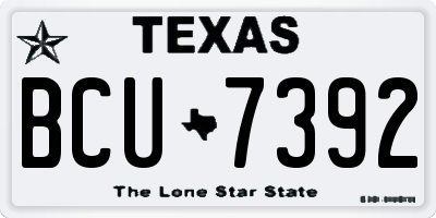 TX license plate BCU7392