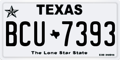 TX license plate BCU7393