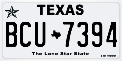TX license plate BCU7394