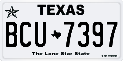 TX license plate BCU7397