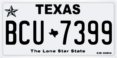 TX license plate BCU7399