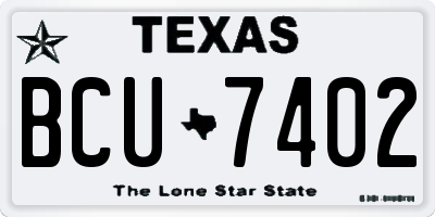 TX license plate BCU7402