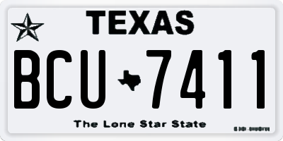 TX license plate BCU7411