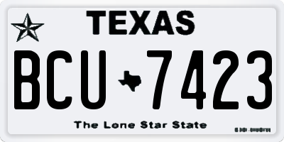 TX license plate BCU7423