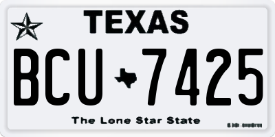 TX license plate BCU7425
