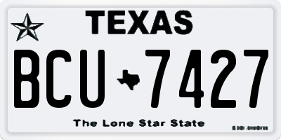 TX license plate BCU7427