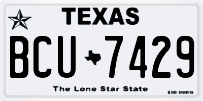 TX license plate BCU7429