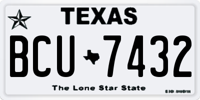 TX license plate BCU7432
