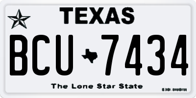 TX license plate BCU7434