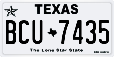 TX license plate BCU7435