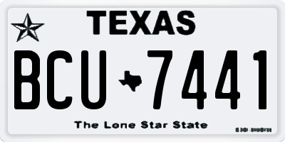 TX license plate BCU7441