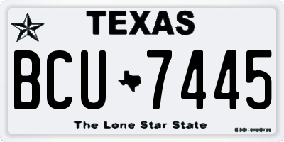 TX license plate BCU7445