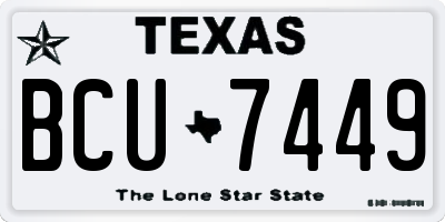 TX license plate BCU7449