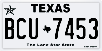 TX license plate BCU7453