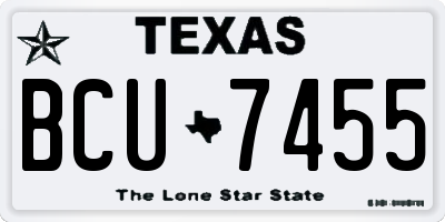 TX license plate BCU7455