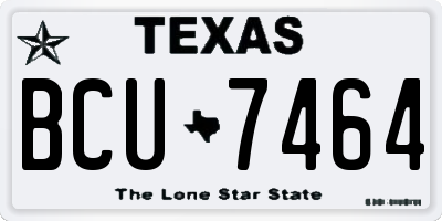 TX license plate BCU7464