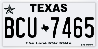 TX license plate BCU7465