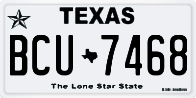 TX license plate BCU7468