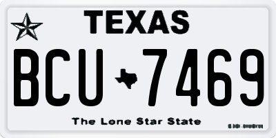 TX license plate BCU7469