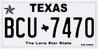 TX license plate BCU7470