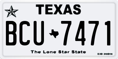 TX license plate BCU7471